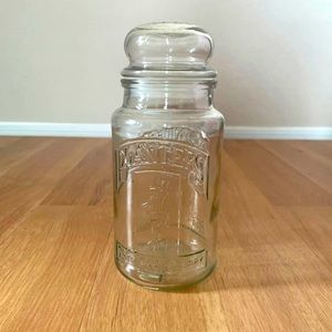 Vintage Planters 75th Anniversary Glass Jar Canister 1981